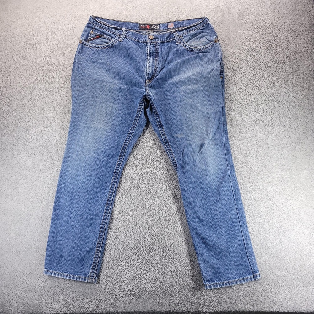 Ariat Jeans Men 42 Blue FR M4 Boot Low Rise Relaxed Bootcut Workwear 10012555